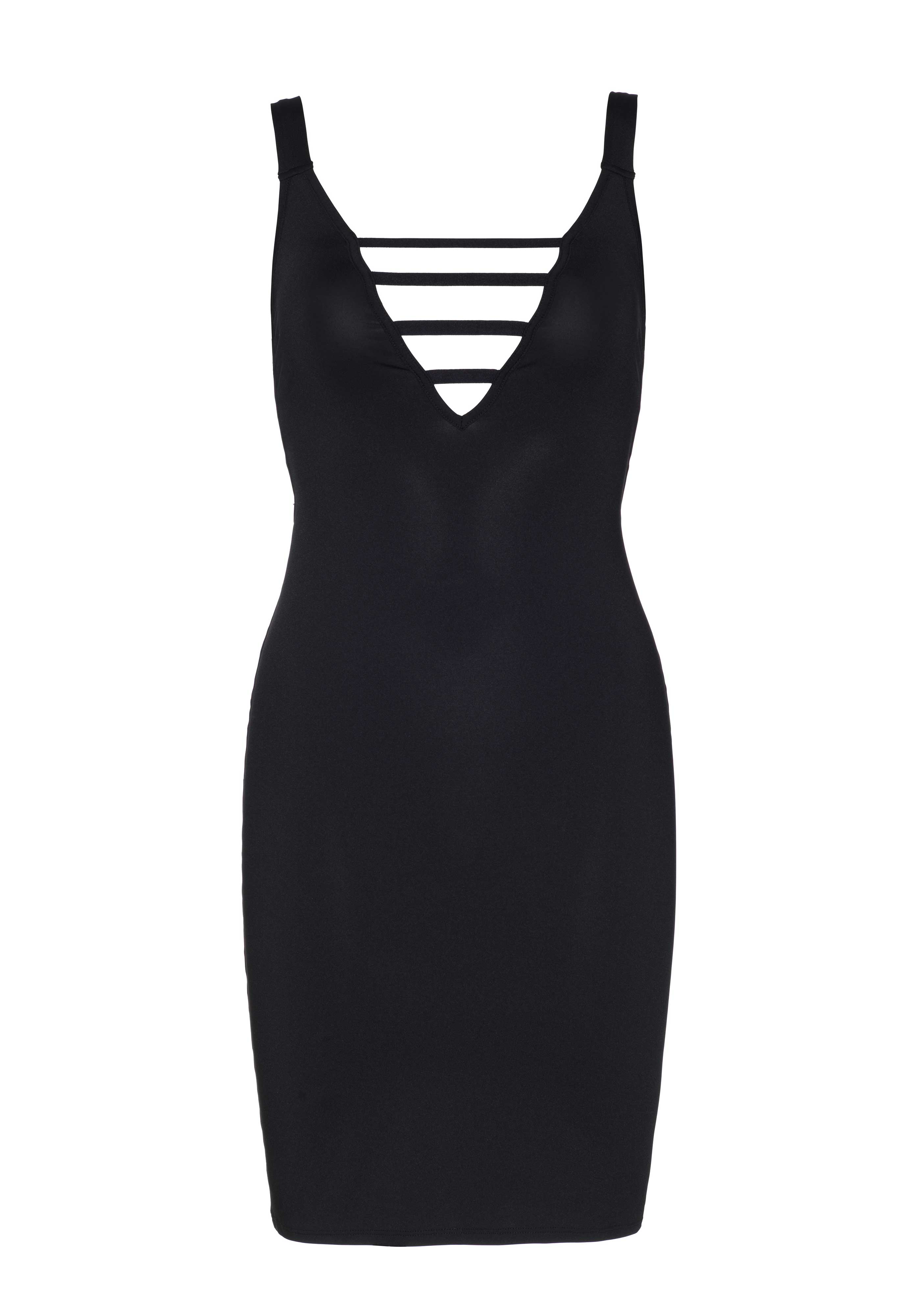 mini abito sexy deep v nero s leg avenue