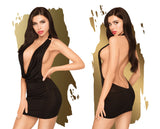 mini abito sexy heart rob nero sm penthouse
