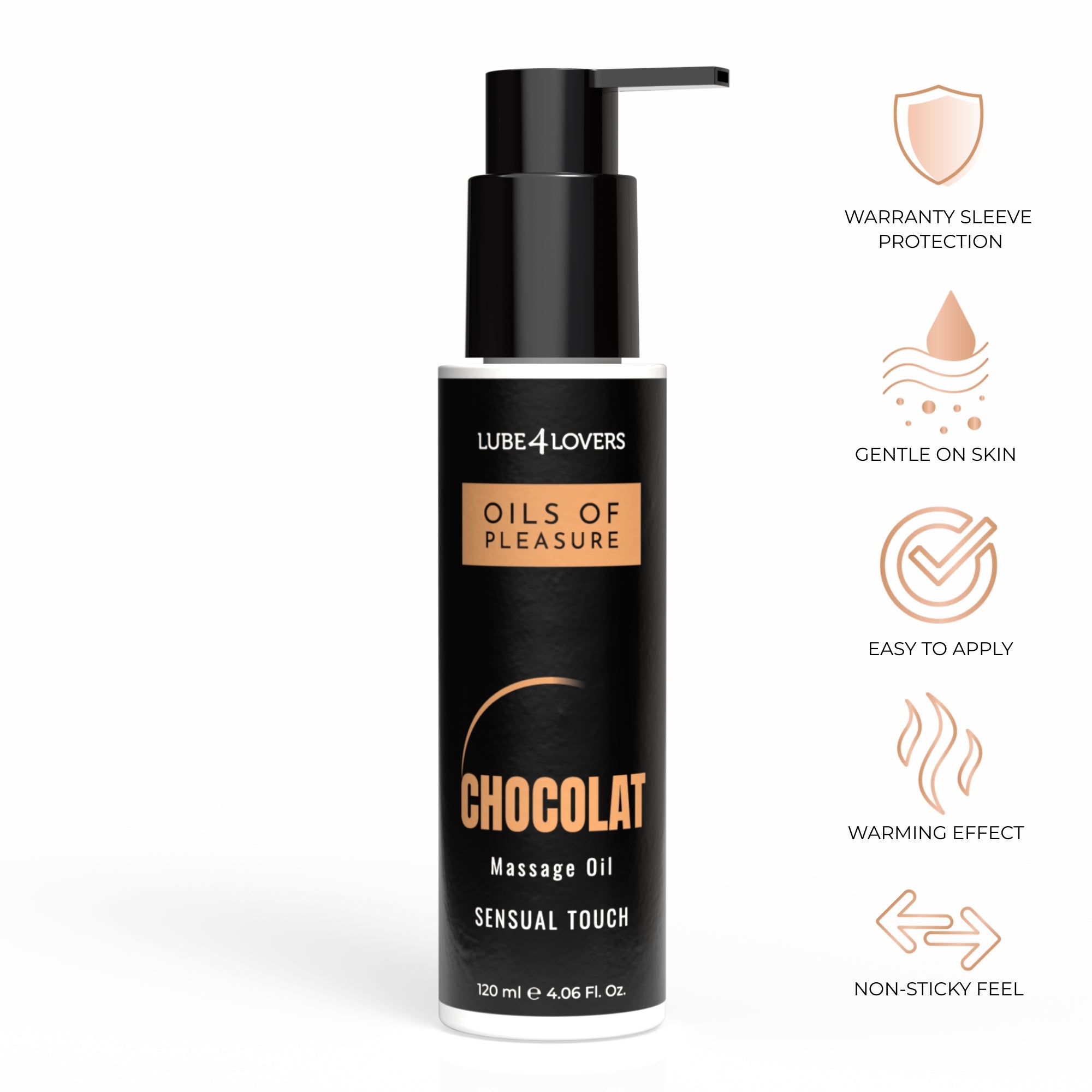 olio massaggio pleasure cioccolato 120ml lube4lovers