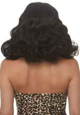 parrucca sexy retro bang curly bob nero leg avenue retro