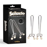 pinzette per capezzoli fetish fantasy pearl chisa scatola