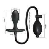 plug anale gonfiabile inflation nero pretty love nero