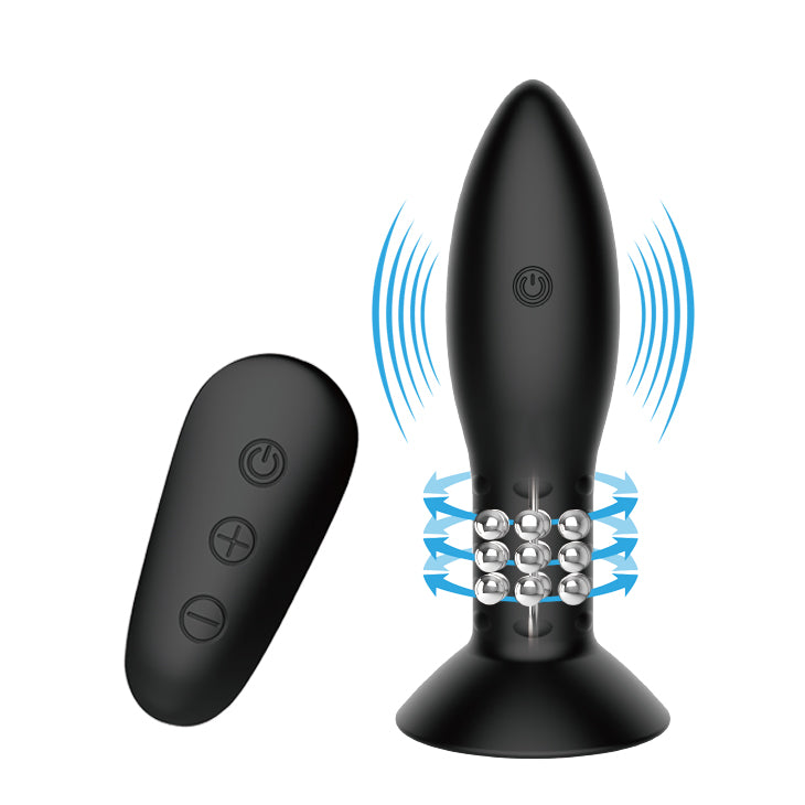 vibratore anale rotation beads eclipse nero mr play