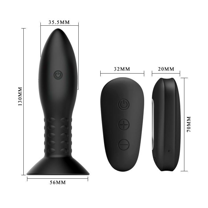 vibratore anale rotation beads eclipse nero mr play