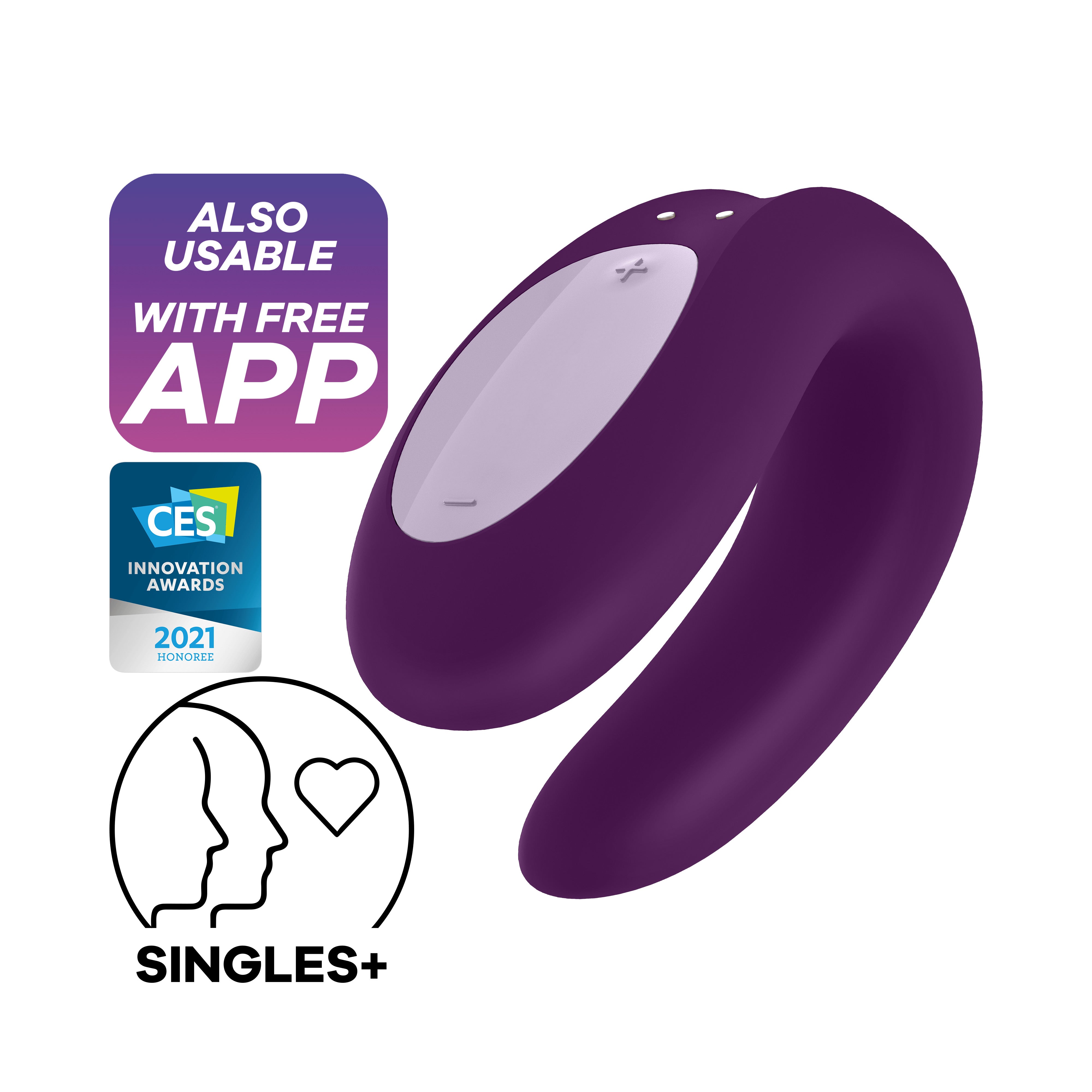 vibratore per coppia double joy viola satisfyer