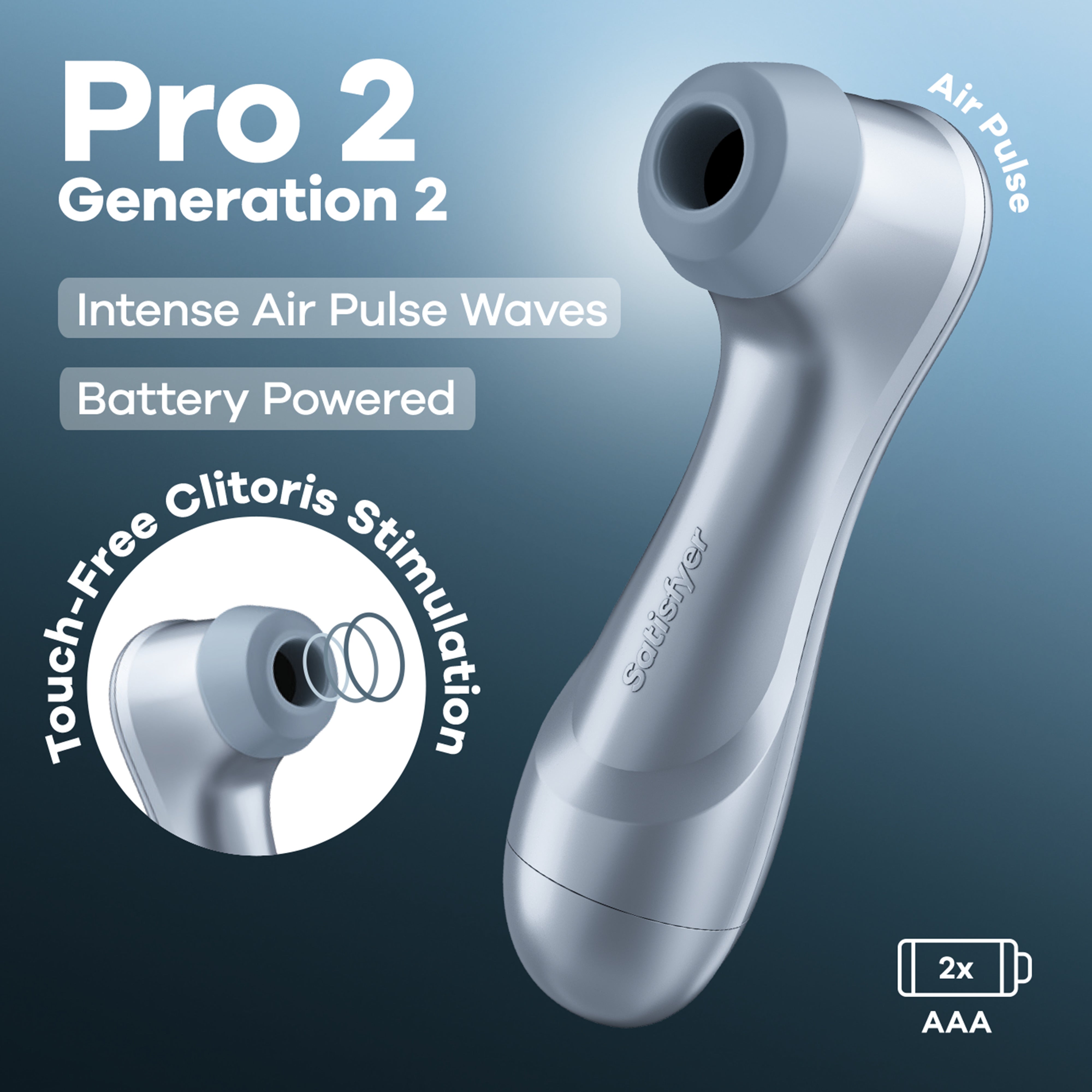 succhia clitoride pro 2 gen 2 blu satisfyer