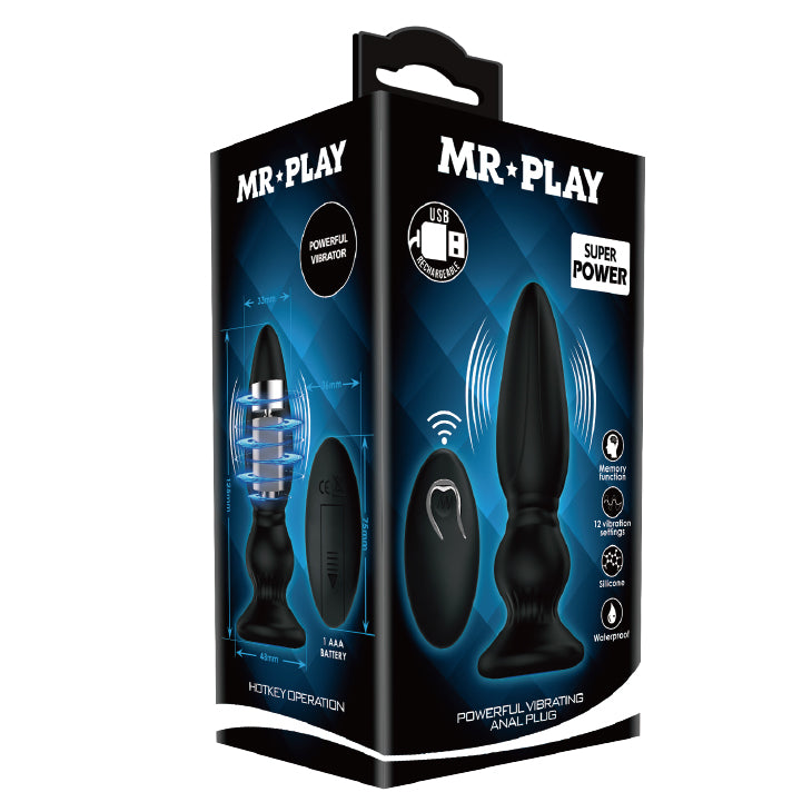 vibratore anale deep vibe nero mr play