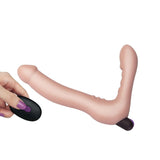 strap on telecomandato strapless lovetoy dall'alto