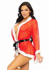 vestaglia babbo natale sexy sm leg avenue dettaglio fronte