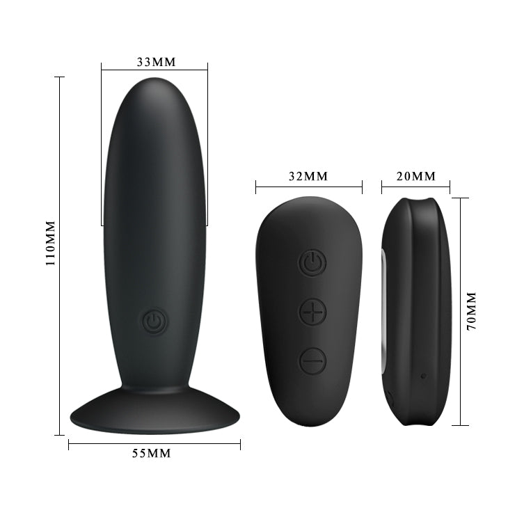 vibratore anale remote control raven nero mr play