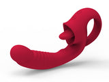 vibratore doppia stimolazione licking rosso